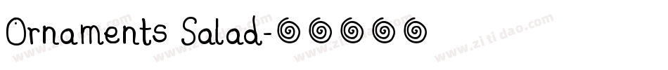 Ornaments Salad字体转换